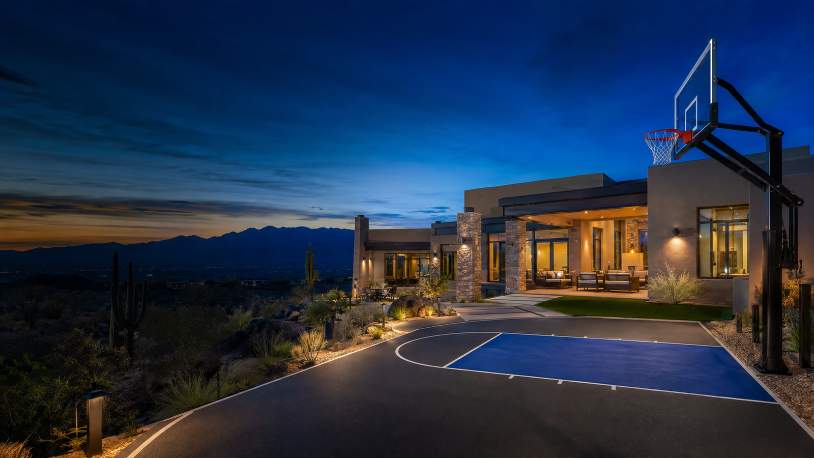 Southern Arizona home with a private basketball court